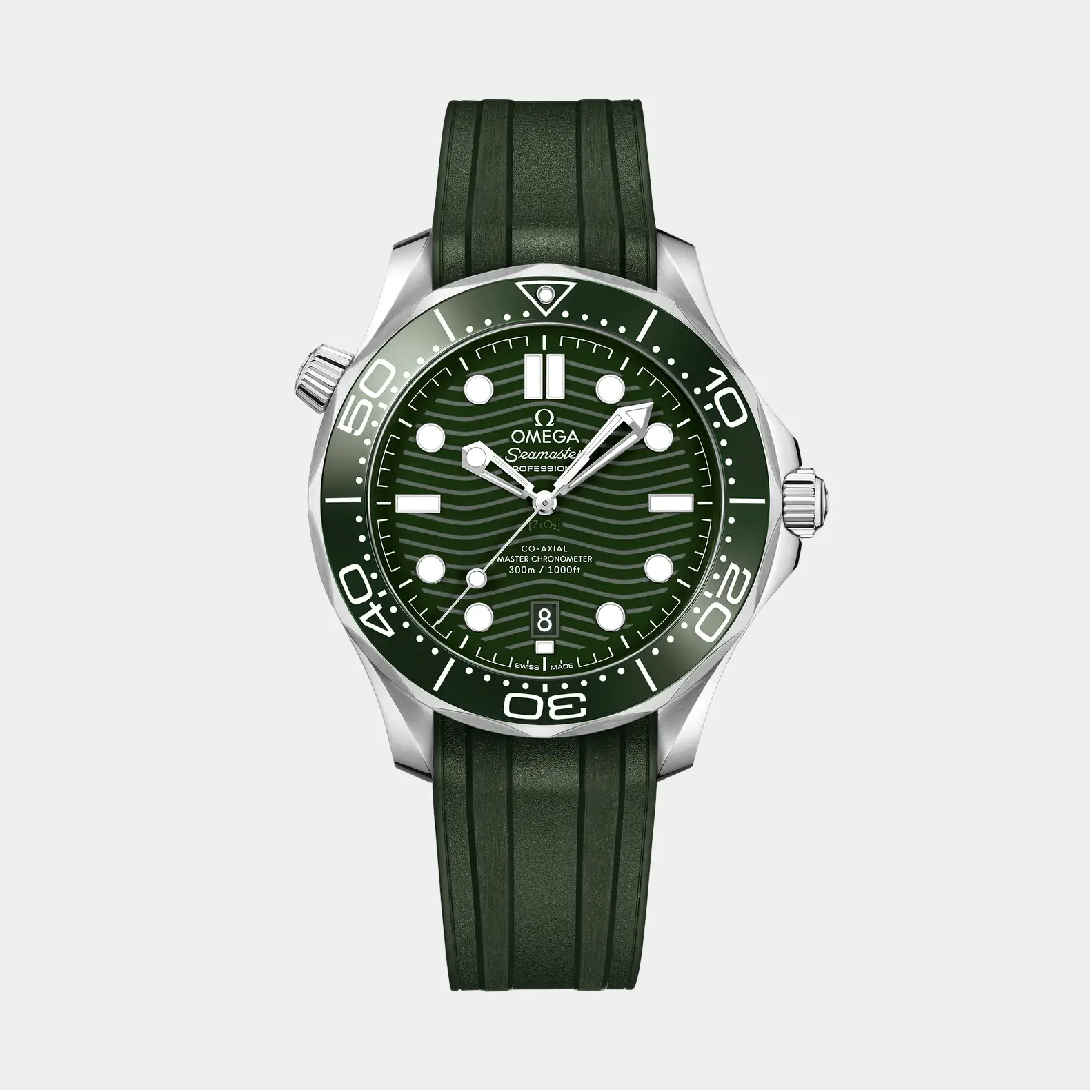 Seamaster Diver 300M 42mm - Green Ceramic Dial on Rubber Strap