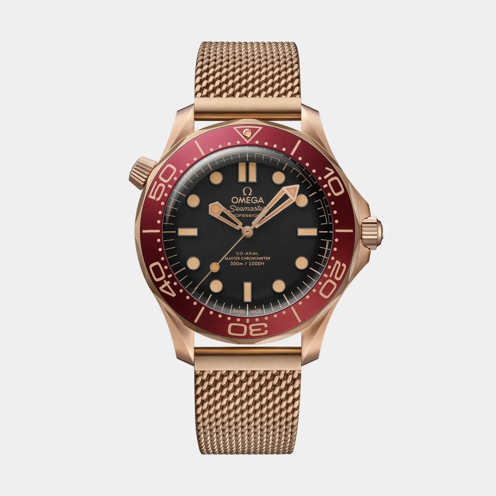 Seamaster Diver 300M Bronze Gold – Black Dial on Mesh Bracelet