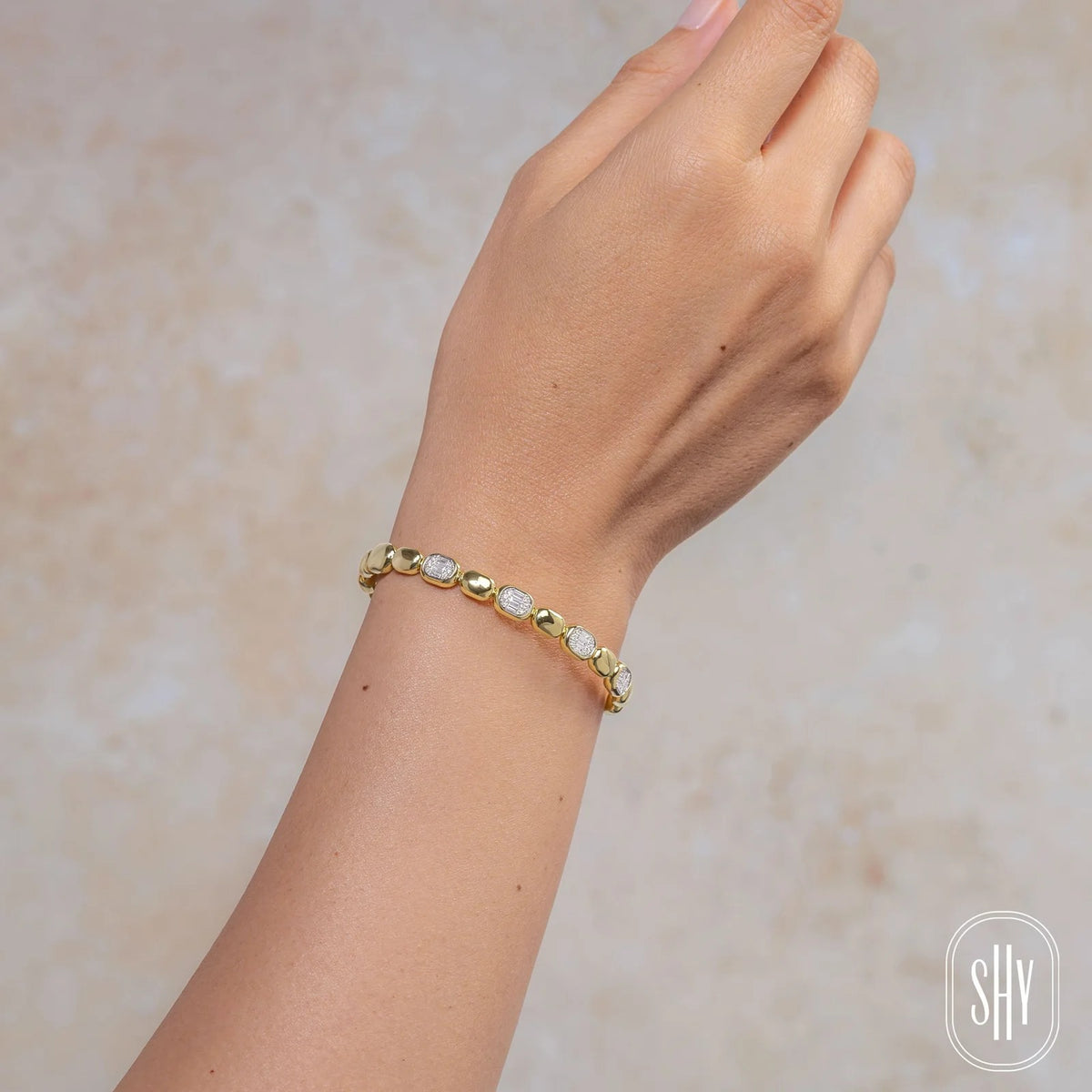 Icon Lumeria 0.40CT Diamond Baguette Bangle in 14K Yellow Gold