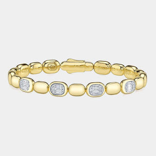 Icon Lumeria 0.40CT Diamond Baguette Bangle in 14K Yellow Gold