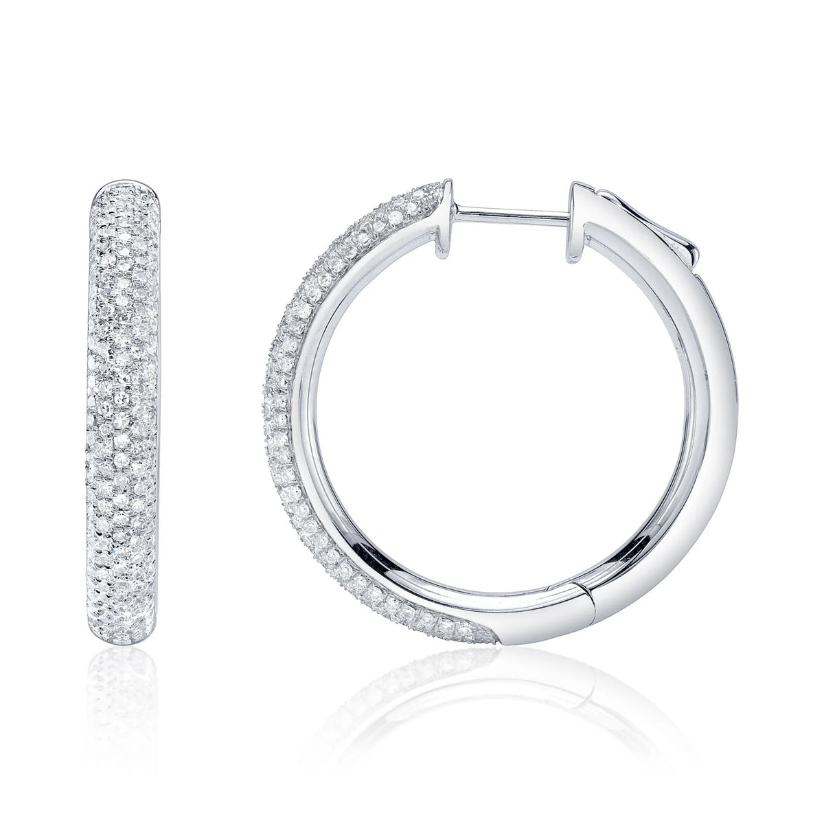 Kate 0.77CT Diamond Pavé Hoop Earrings