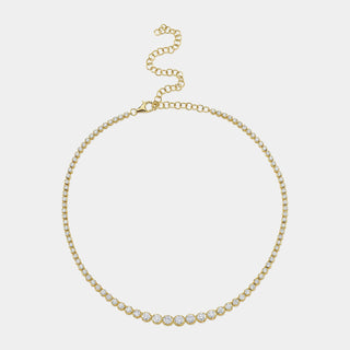 Diana 6.75 CTW Diamond Tennis Necklace in 14K Yellow Gold