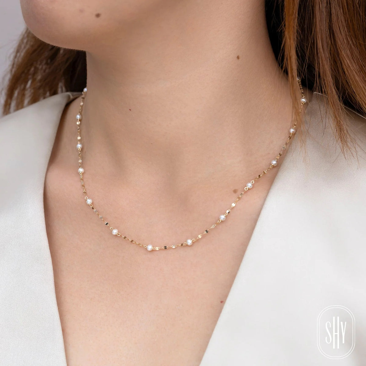 Cultured Pearl Sparkle Chain Necklace