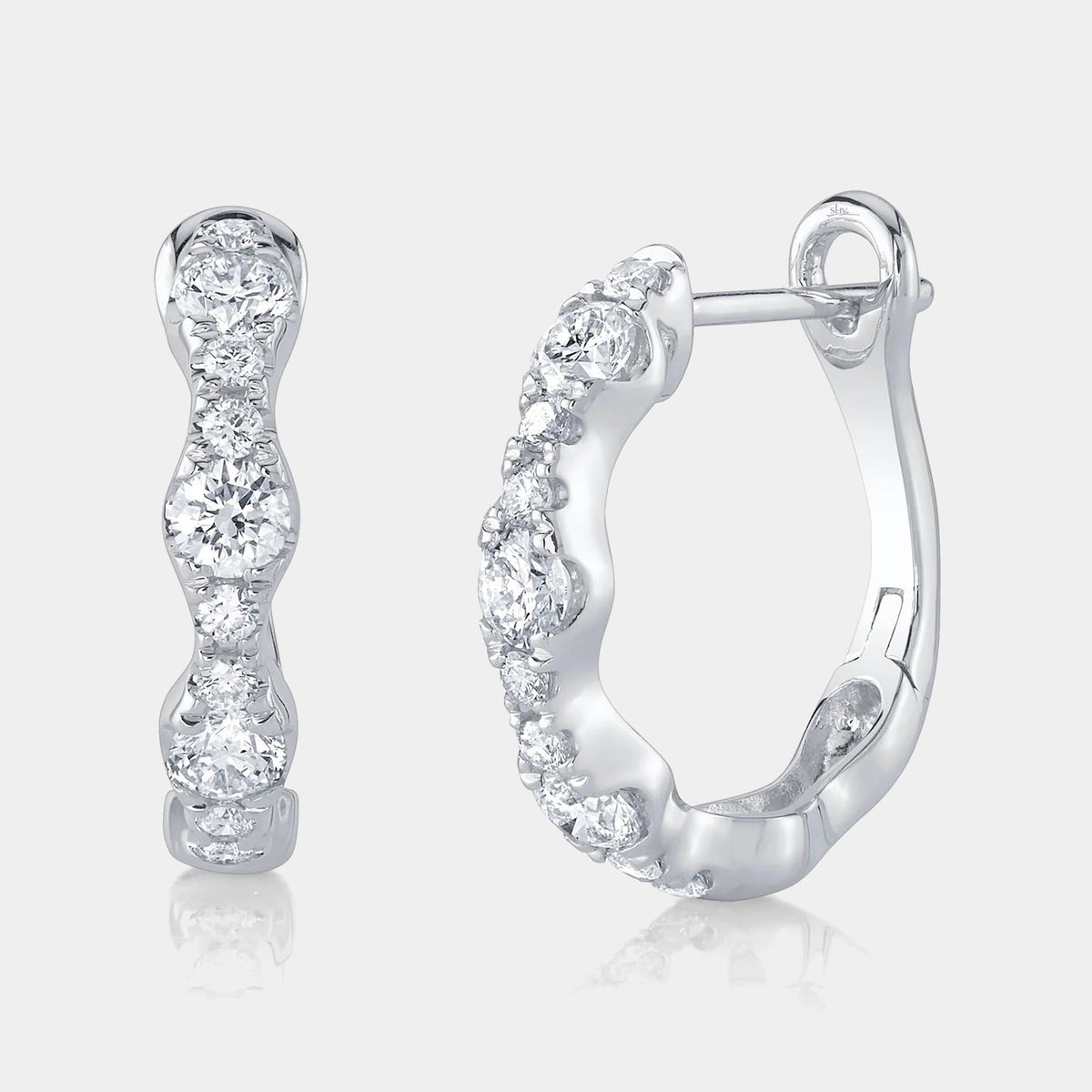 Kate 1.00CT Diamond Hoop Earrings