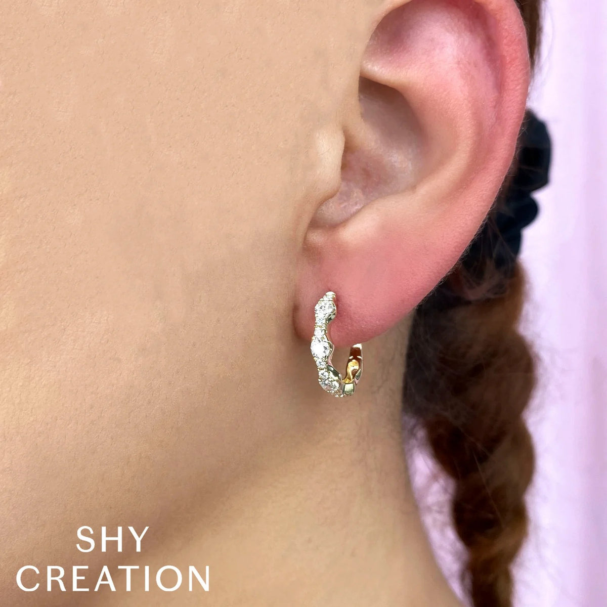 Kate 1.00CT Diamond Hoop Earrings