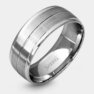 Classic Brushed Wedding Ring Platinum - LG103