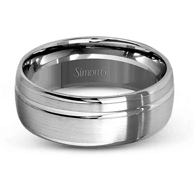 Classic Grooved Wedding Ring Platinum - LG117