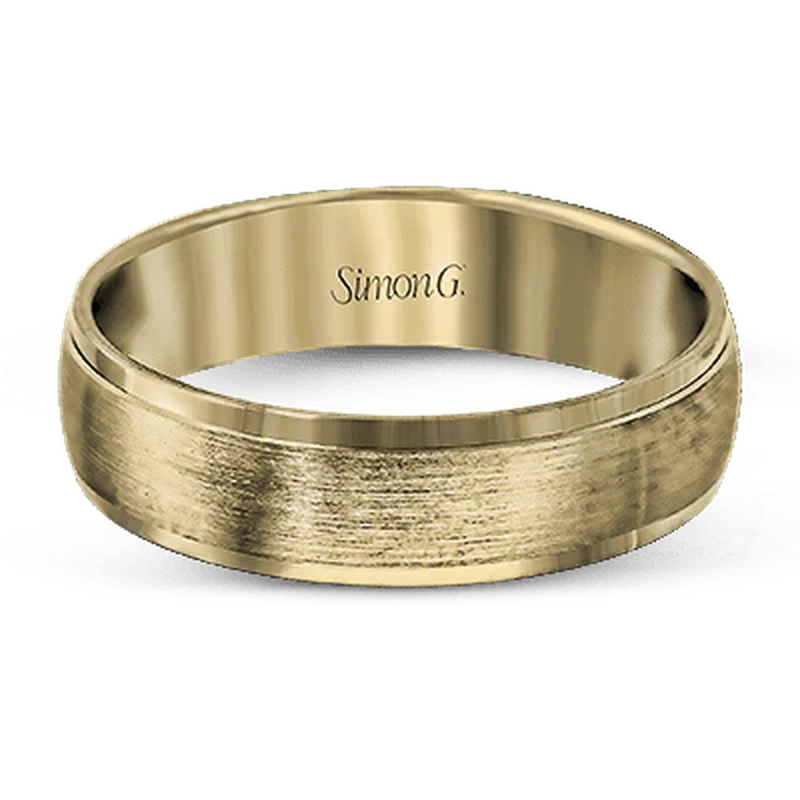 Brushed Wedding Ring 18k Yellow Gold - LG124