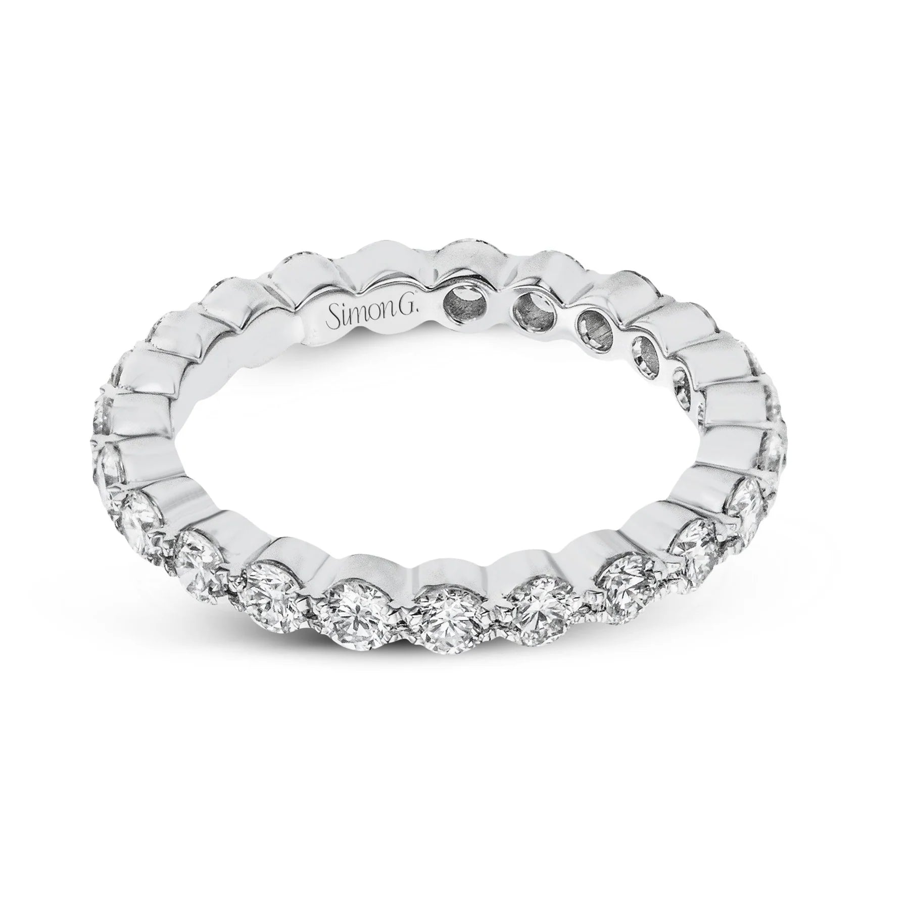 Diamond Eternity Wedding Ring 18k White Gold - MR1907-ET