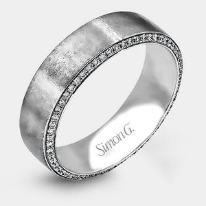Diamond Accent Wedding Ring 18k White Gold - MR2273