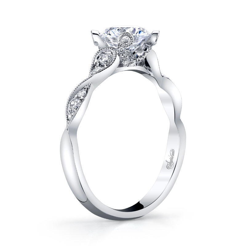 Round Vintage Diamond Engagement Ring - SJU2143R