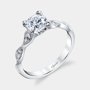 Round Vintage Diamond Engagement Ring - SJU2143R