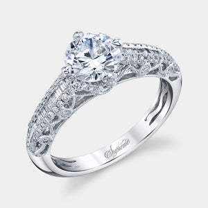 Round Channel-Set Side Stone Engagement Ring - SJU2260RS