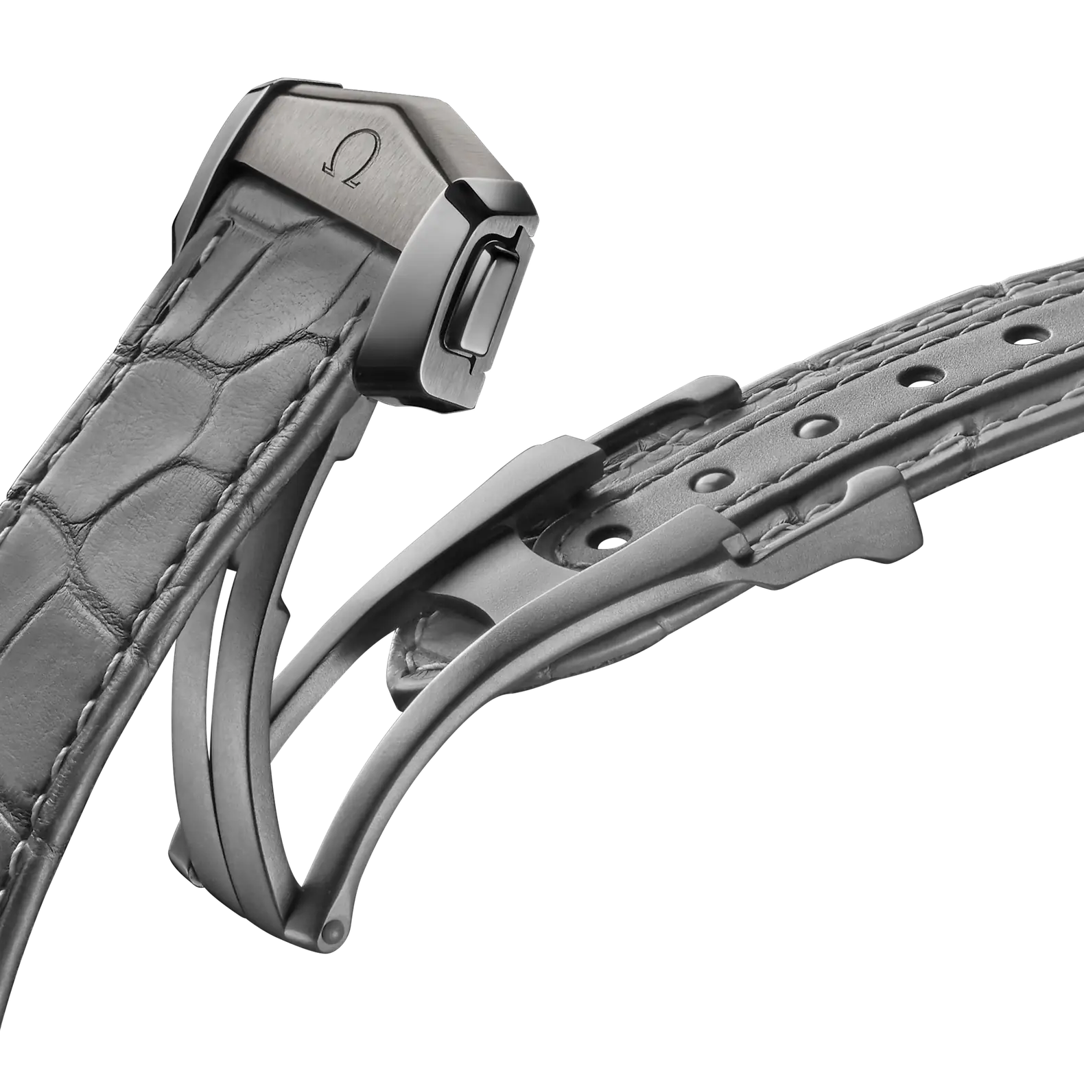 Speedmaster Grey Side of the Moon Ceramic - Platinum dial on Strap