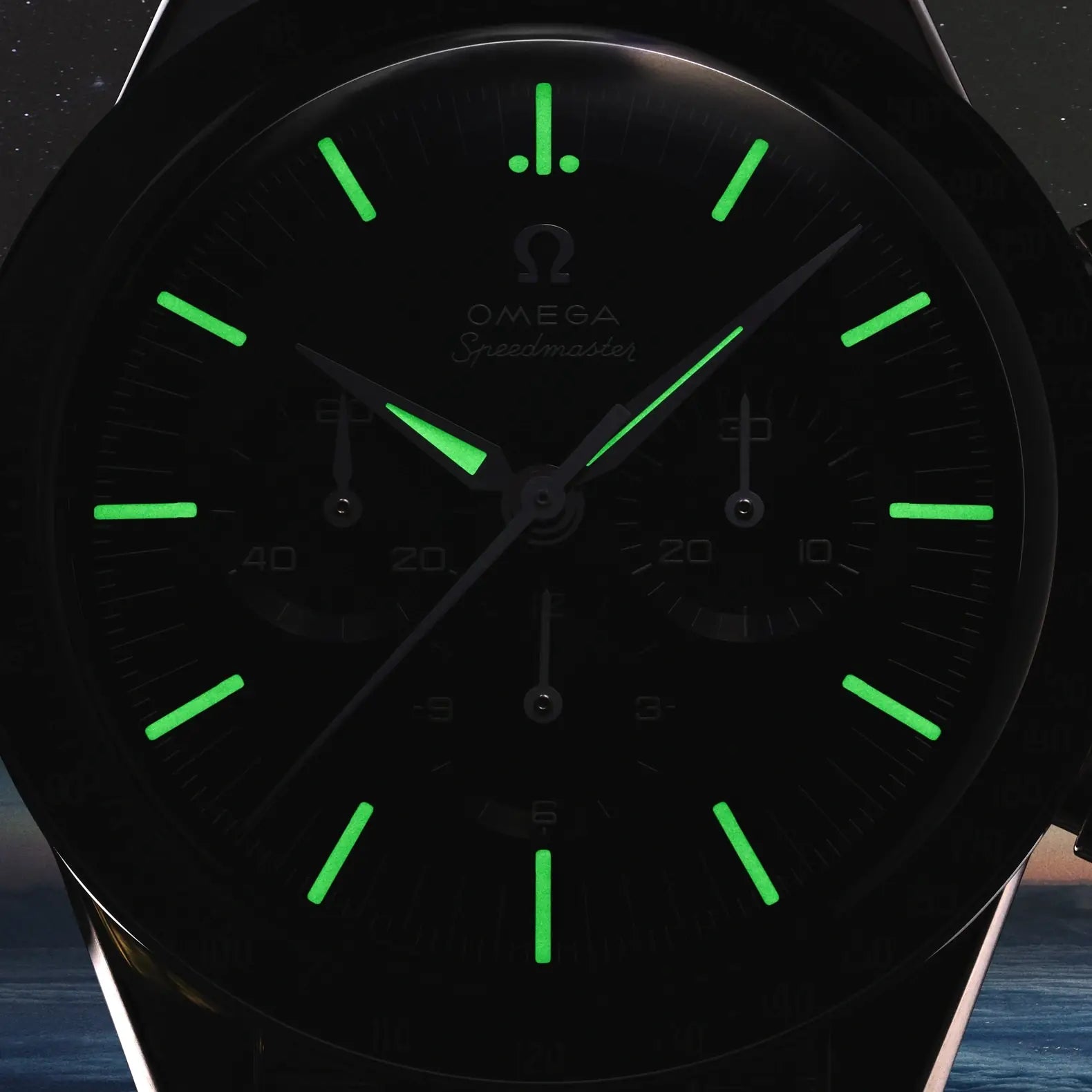 Speedmaster First OMEGA in Space - Blue Dial on Brown Strap