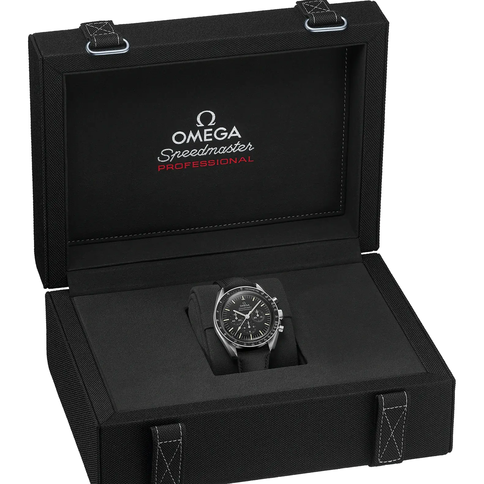Speedmaster Moonwatch Professional Hesalite - Black Dial on Fabric Strap