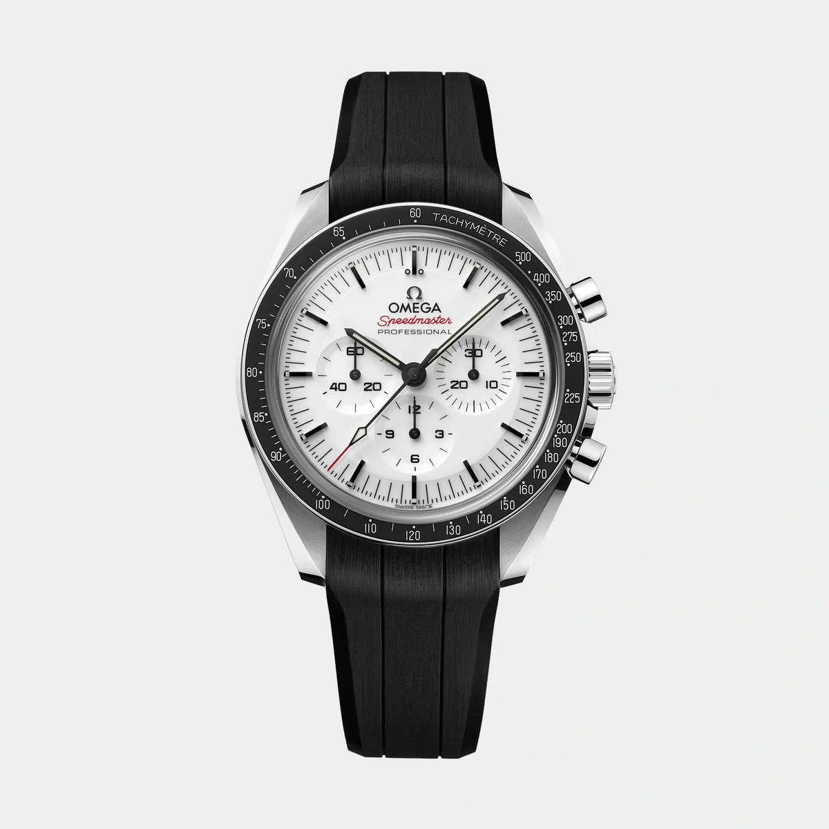 OMEGA | Speedmaster Moonwatch 42mm - White Dial on Rubber Strap