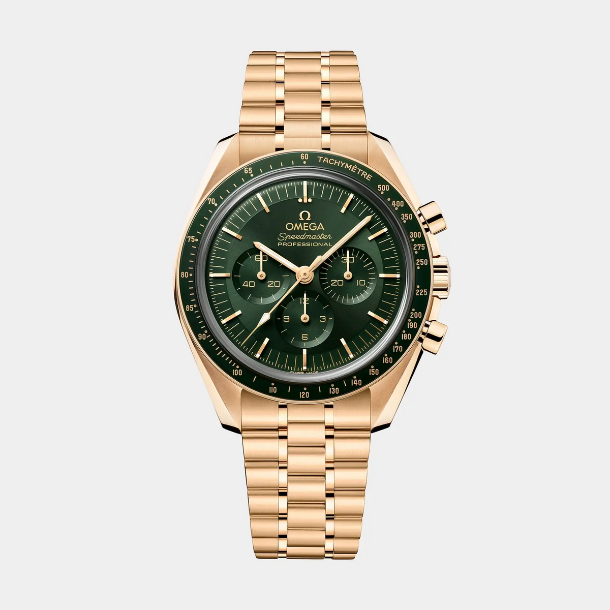 OMEGA | Speedmaster Moonwatch Professional Moonshine Gold - Green Dial