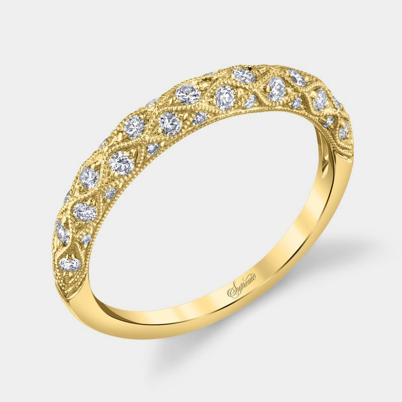 Diamond Milgrain Wedding Ring