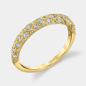 Diamond Milgrain Wedding Ring