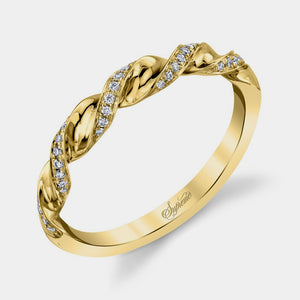 Spiral Diamond Wedding Ring