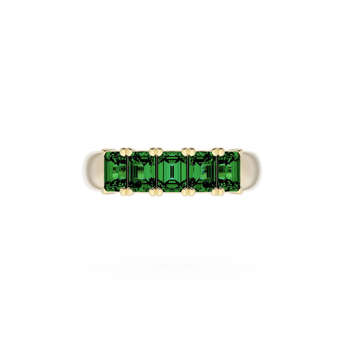 Emerald Cut Emerald Eternity Band