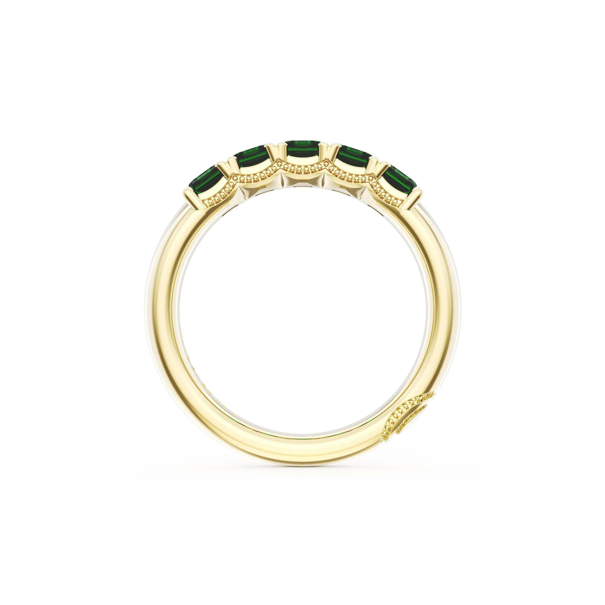 Emerald Cut Emerald Eternity Band
