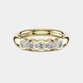 Round Semi-Bezel Eternity Diamond Band