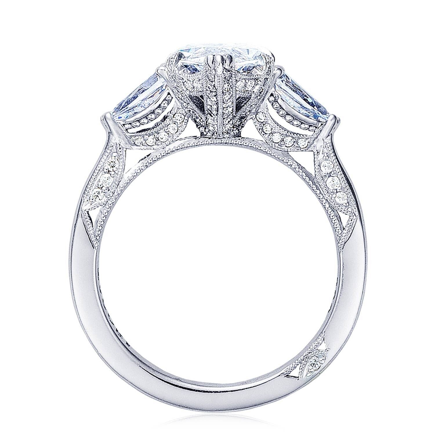 Marquise 3-Stone Platinum Engagement Ring - HT2628