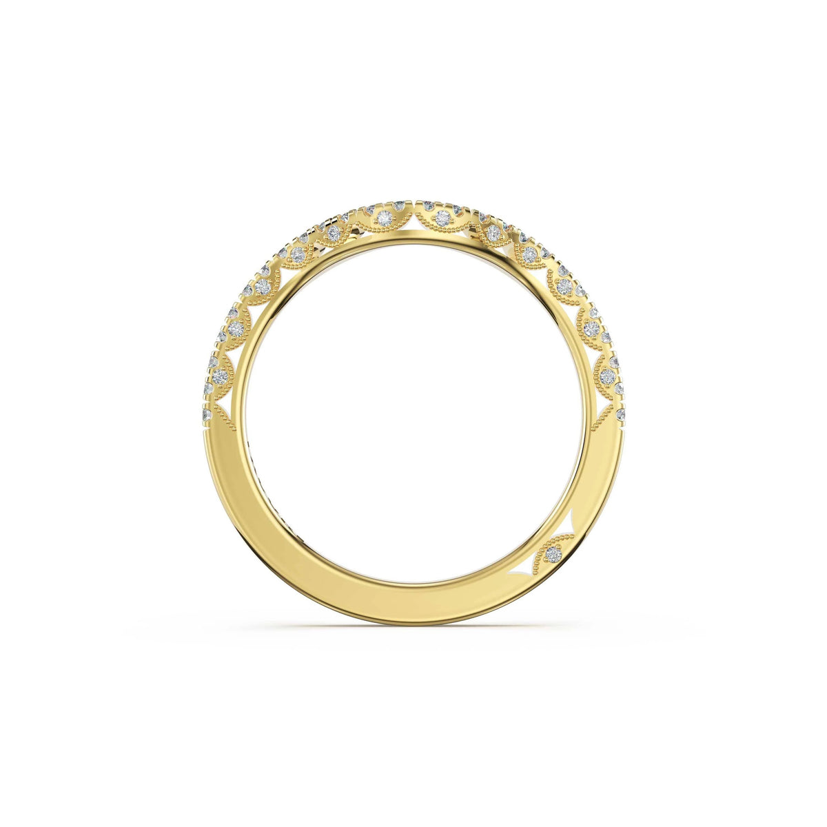 Petite Crescent Diamond Wedding Band