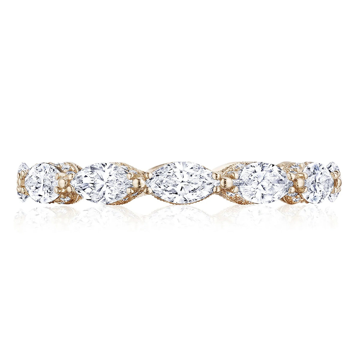 Classic Crescent Marquise Cut Diamond Eternity Band