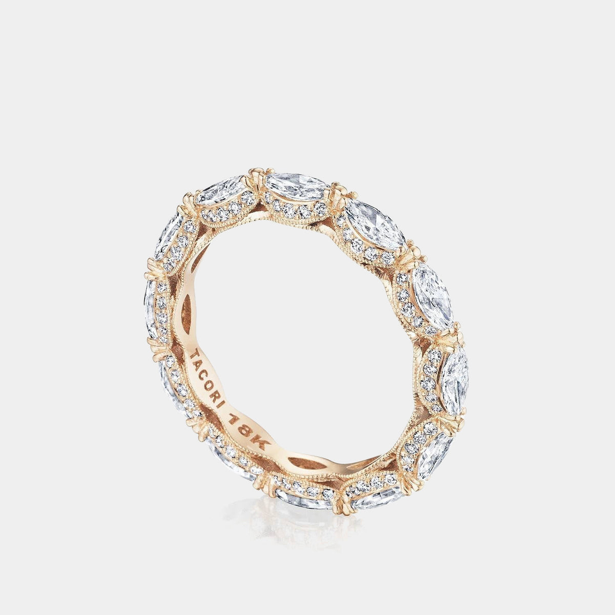 Classic Crescent Marquise Cut Diamond Eternity Band
