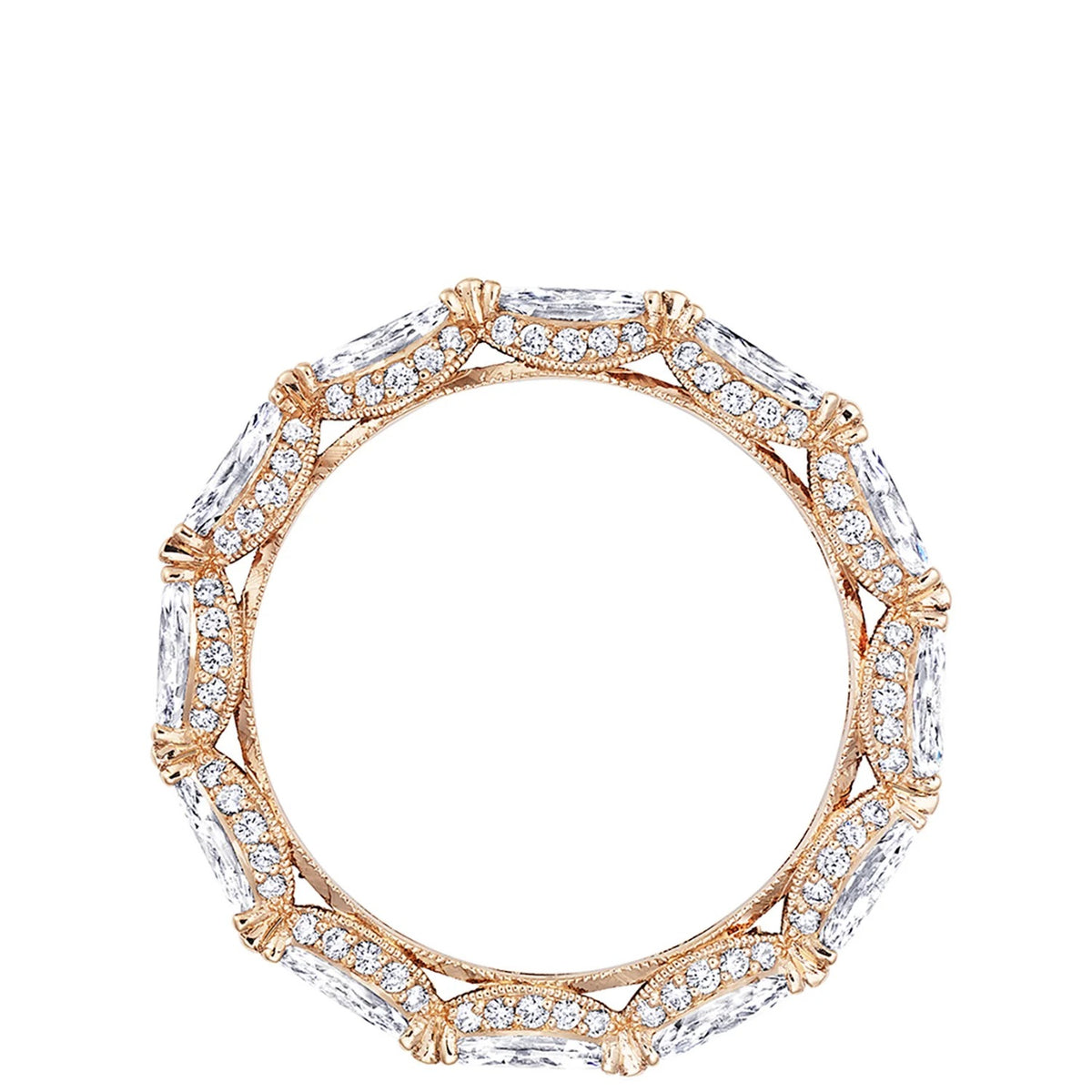 Classic Crescent Marquise Cut Diamond Eternity Band