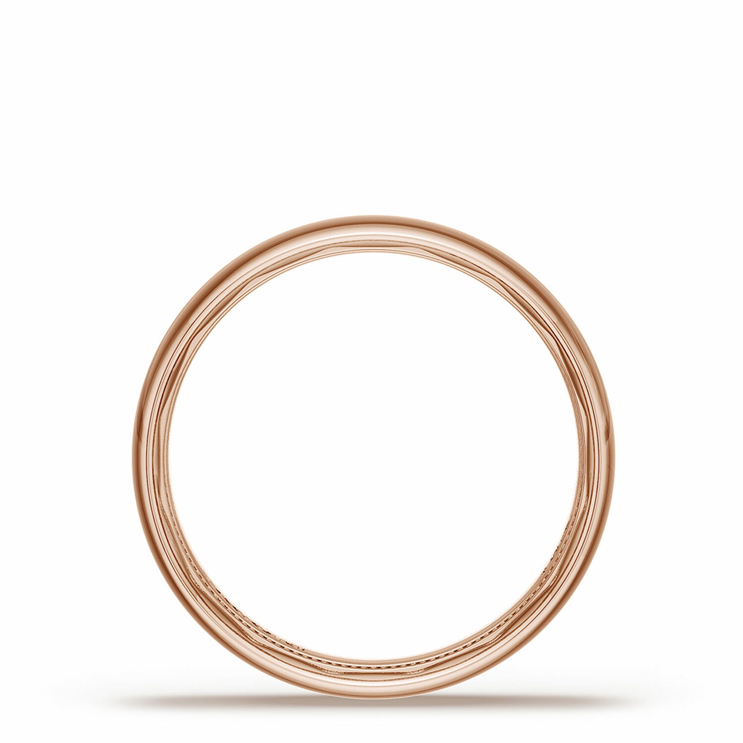 Classic Polished Wedding Ring 18K Rose Gold - 138-7