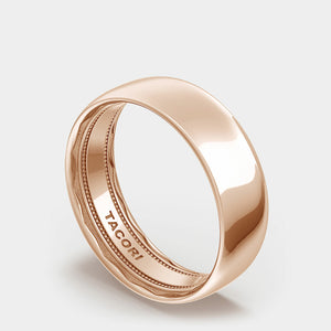 Classic Polished Wedding Ring 18K Rose Gold - 138-7