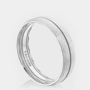 Classic Brush Finish Wedding Ring Platinum -142-6