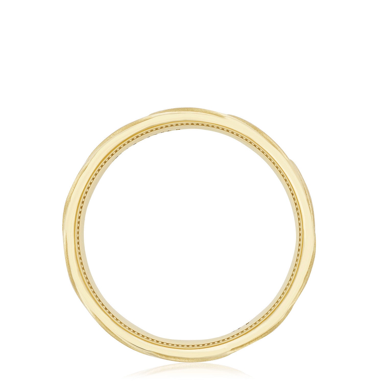 Geometric Crescent Wedding Ring 18k Yellow Gold - 146-7