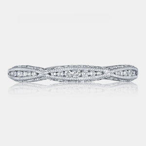 Twist Diamond Accent Wedding Band Platinum - 2645