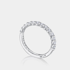 Round Diamond Wedding Ring 18k White Gold - 2666B12