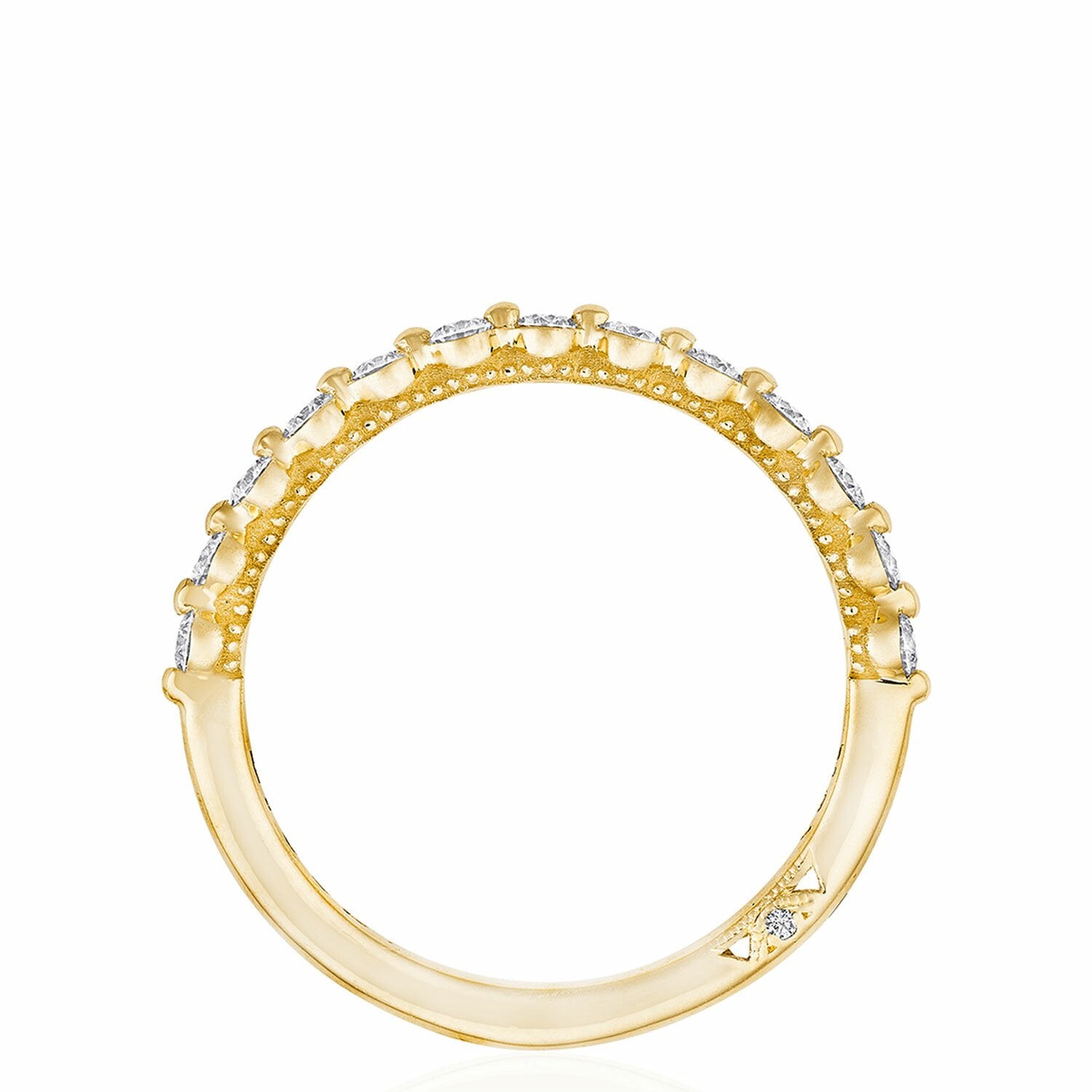 Round Diamond Wedding Ring 18k Yellow Gold - 2666B12