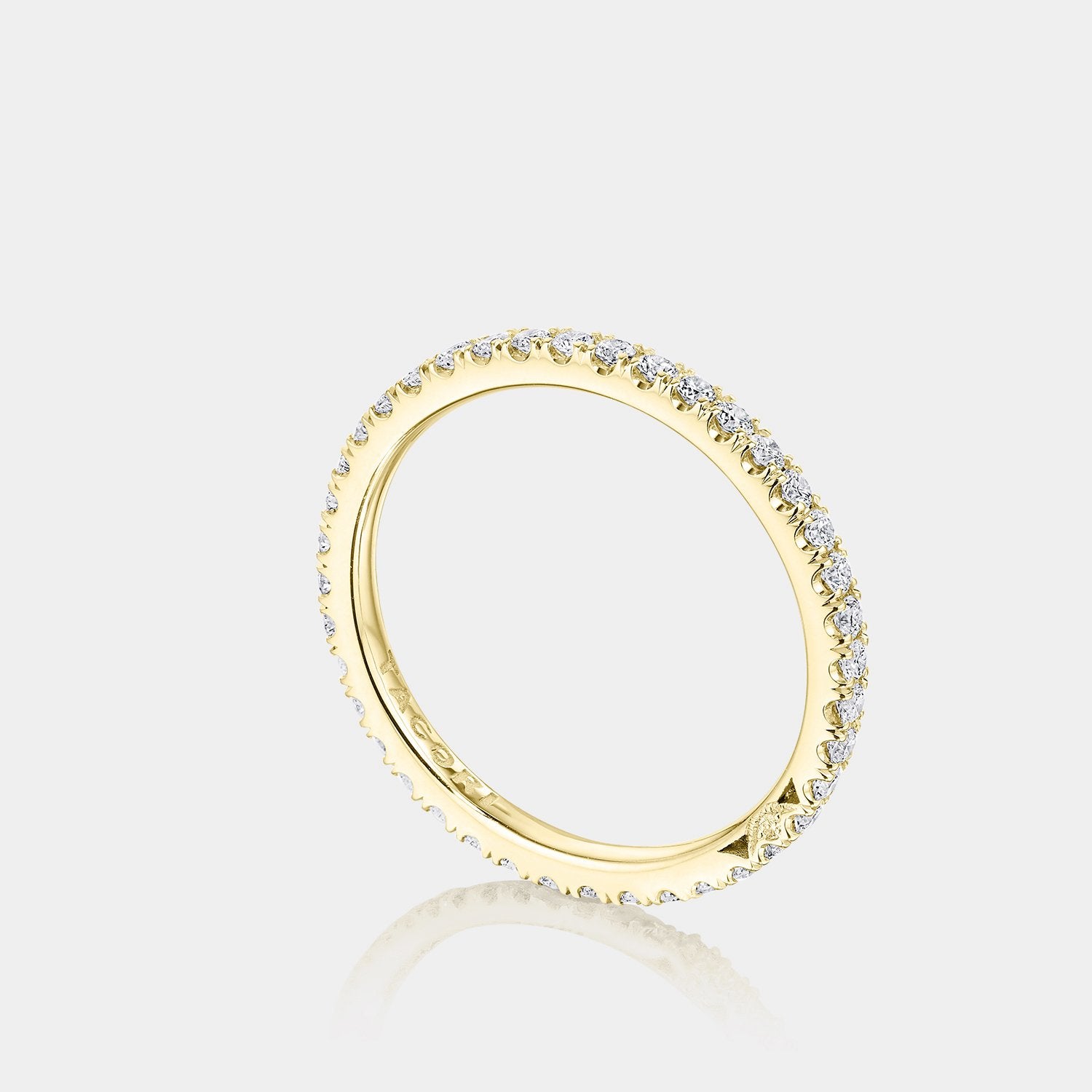 Pavé Diamond Eternity Wedding Ring 18K Yellow Gold - 2670