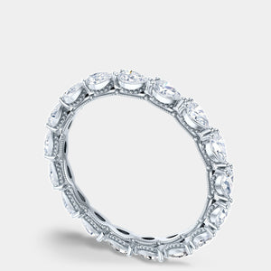 Pear Foundation Eternity Wedding Ring 18k White Gold - 2687