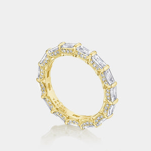Baguette Eternity Wedding Ring 18k Yellow Gold - HT2658