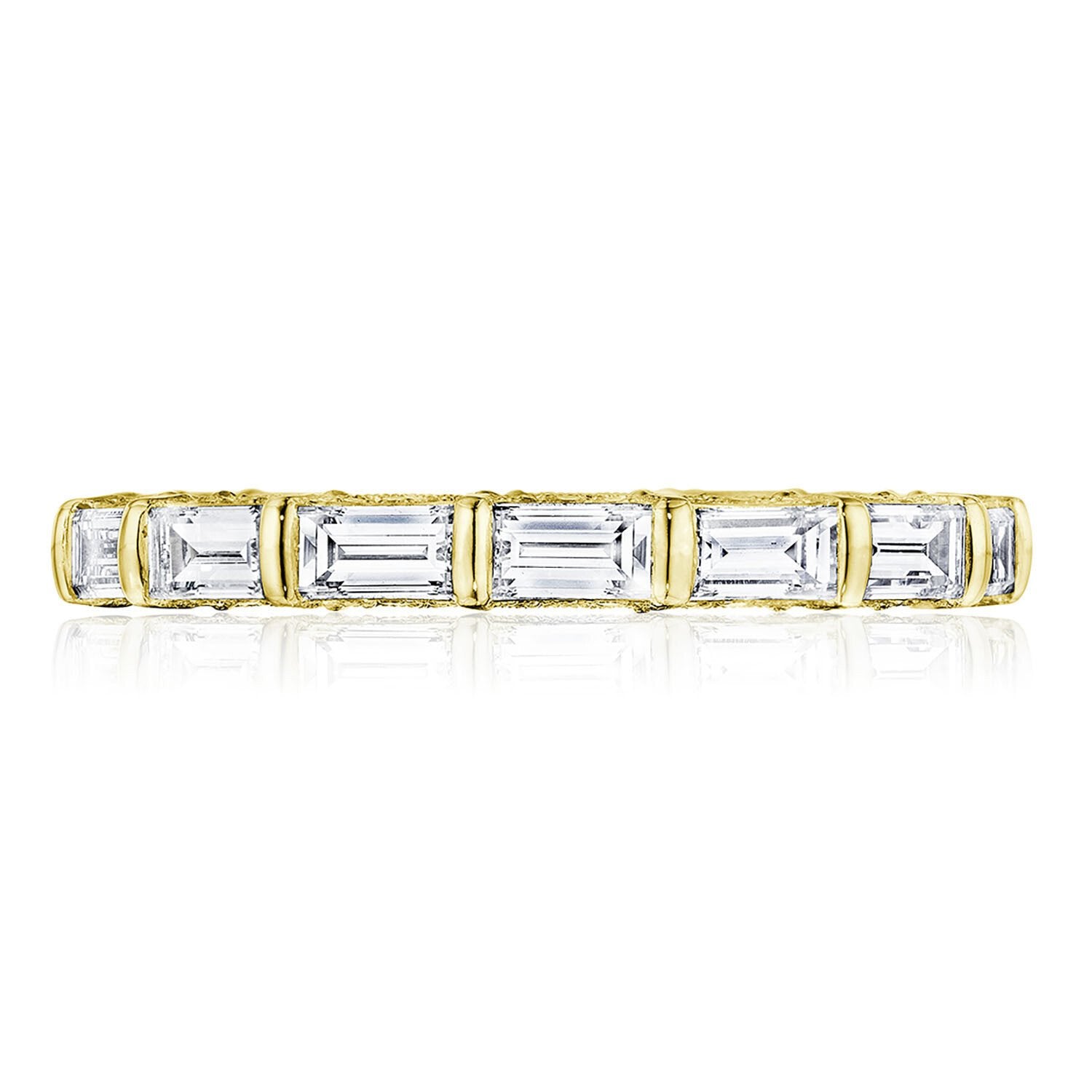 Baguette Eternity Wedding Ring 18k Yellow Gold - HT2658