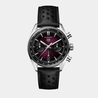 Carrera Chronograph 39mm Purple Dial Stainless Steel Watch