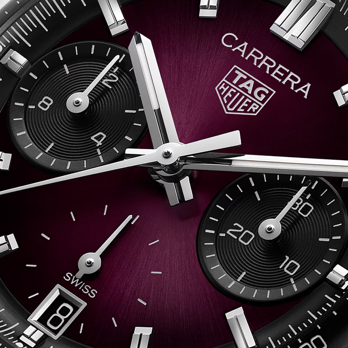 Carrera Chronograph 39mm Purple Dial Stainless Steel Watch