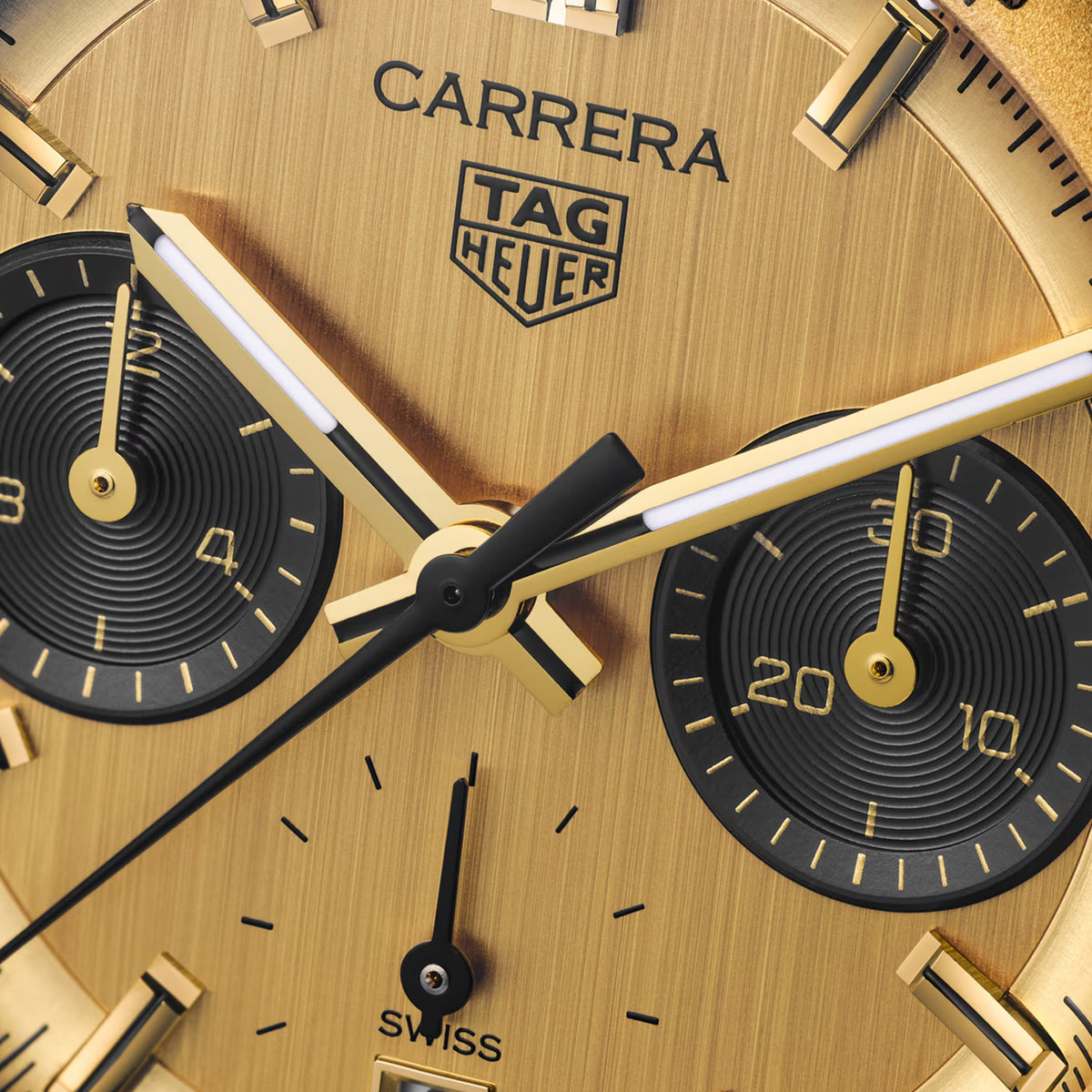 Carrera Chronograph 39mm Gold Dial 18K Yellow Gold Watch