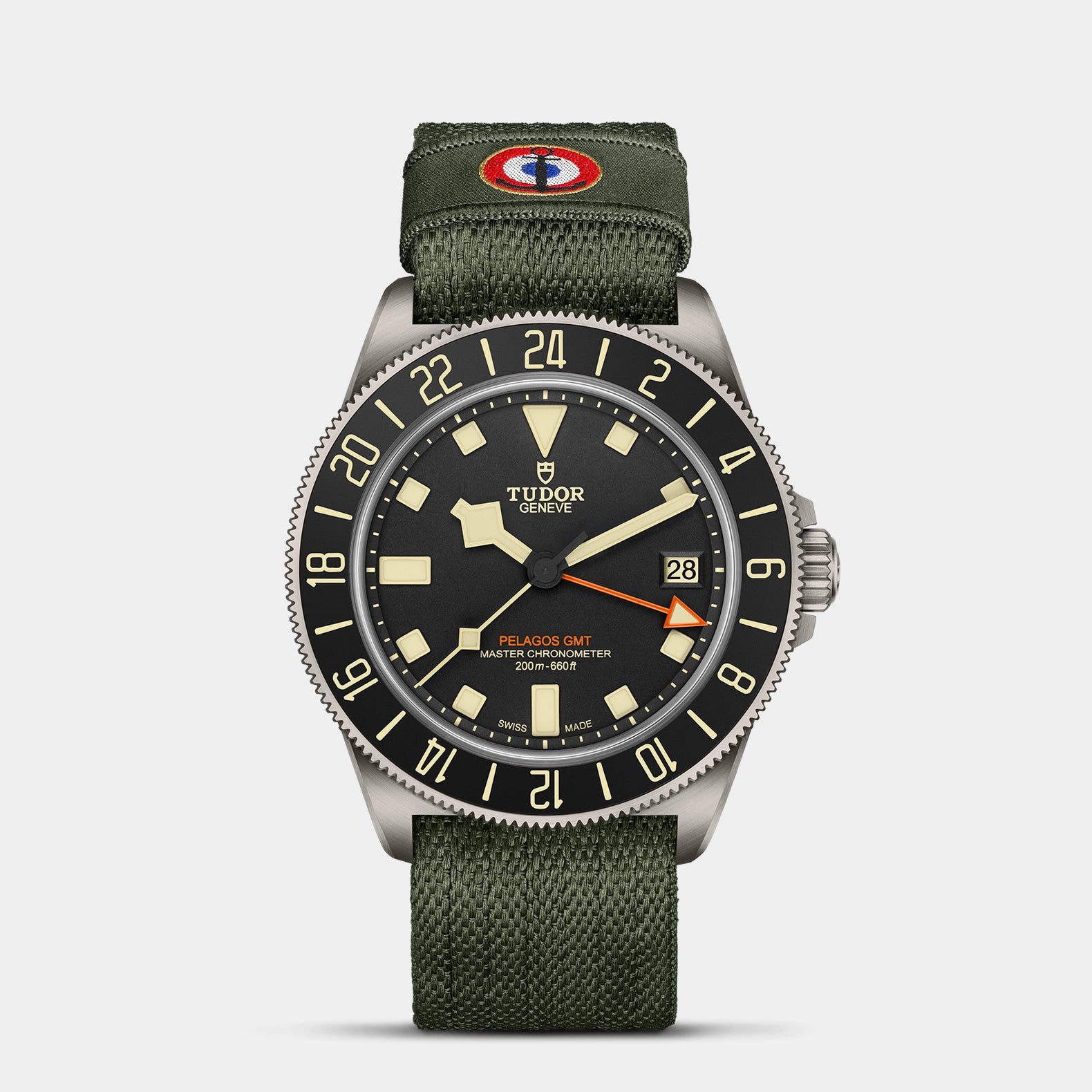 Pelagos FXD GMT 42mm - Black Dial on Fabric Strap
