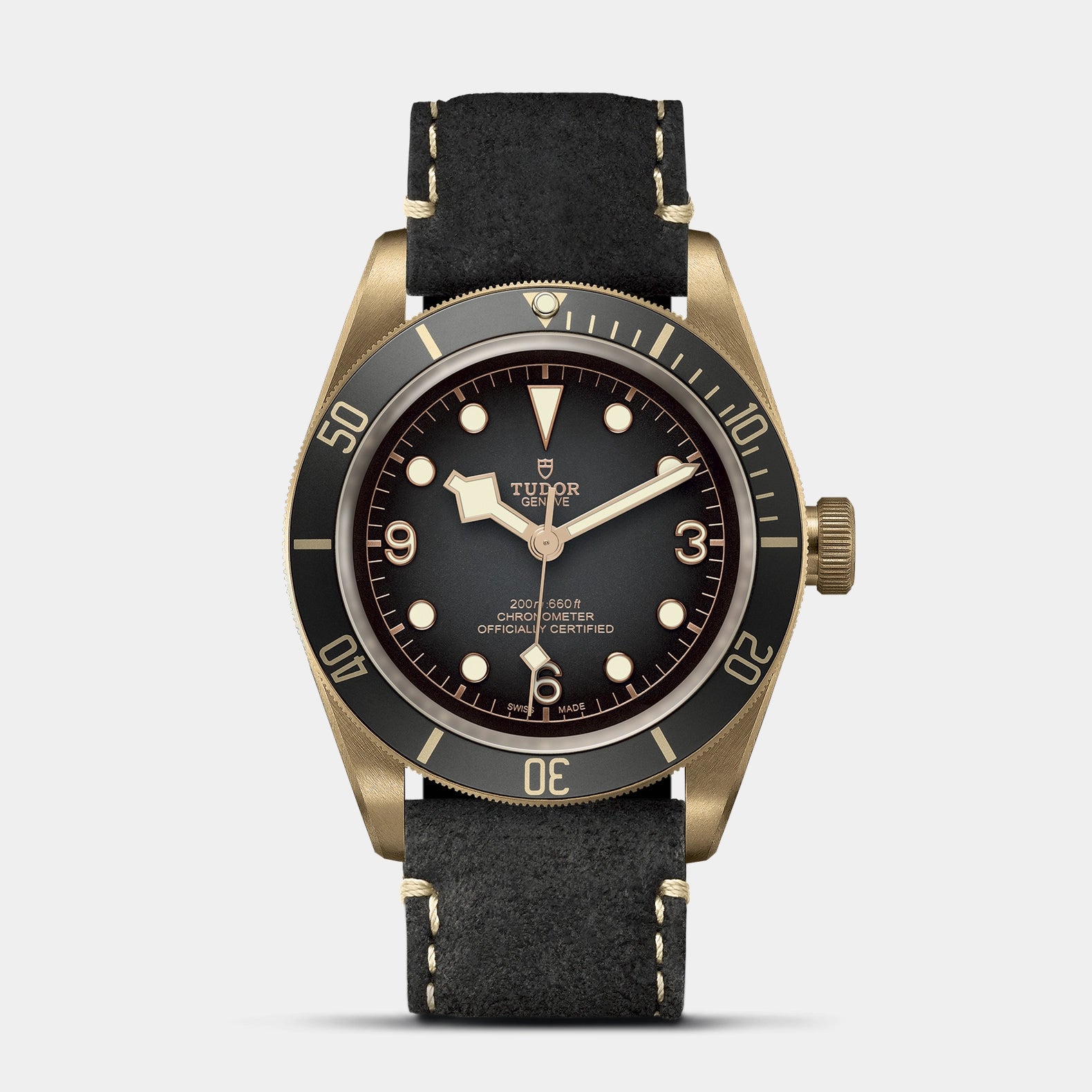 Black Bay Bronze 43mm - Grey Dial on Leather Strap