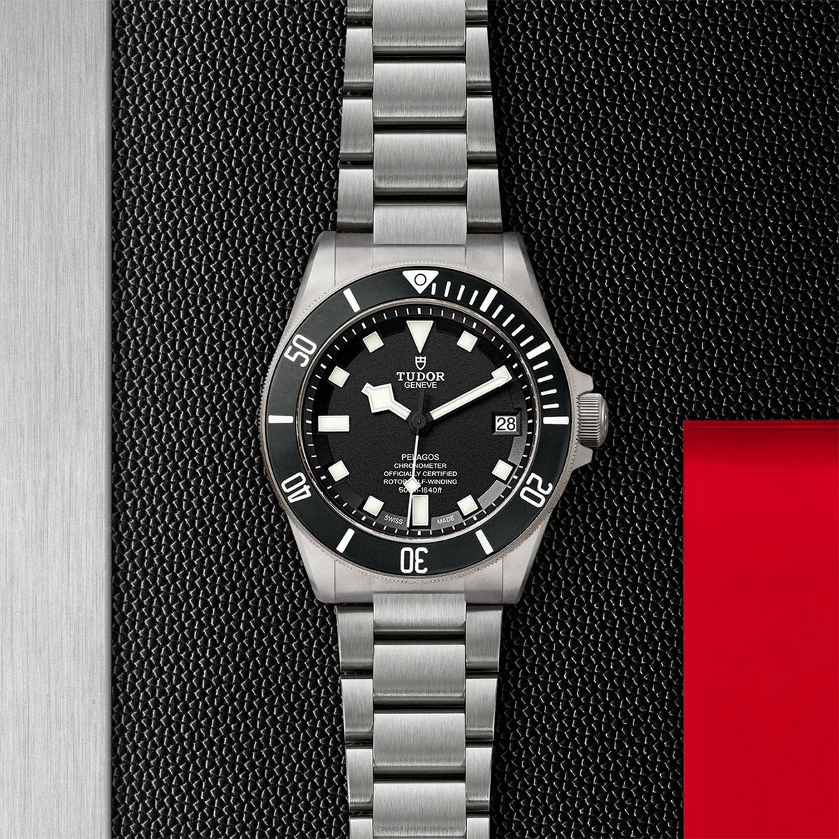 Pelagos 42mm - Black Dial on 3-Link Bracelet
